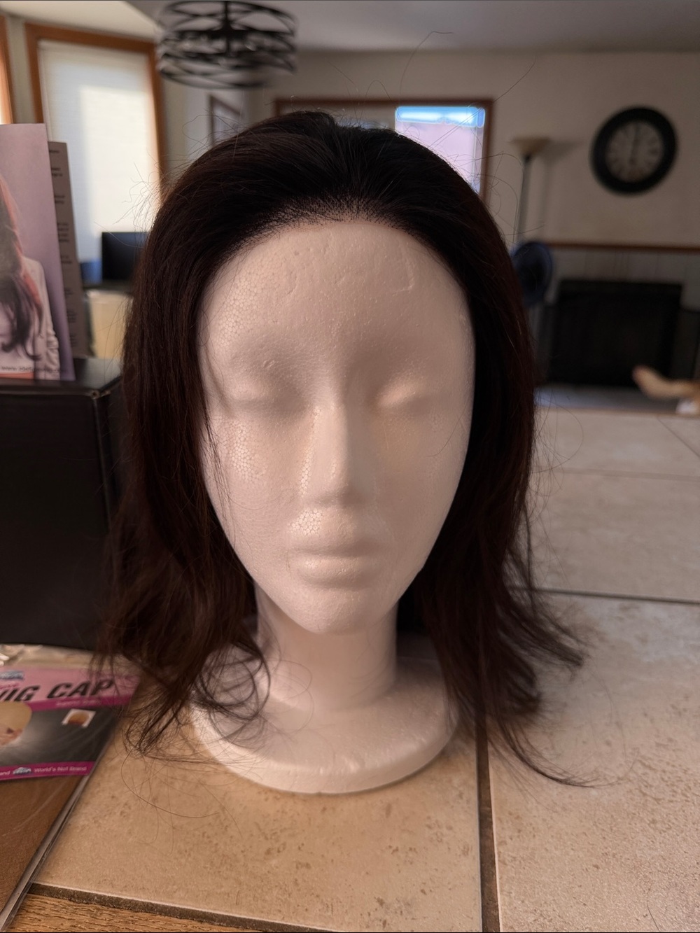 Women's Dark Chocolate 100% Virgin Hair Wig - 12” Length